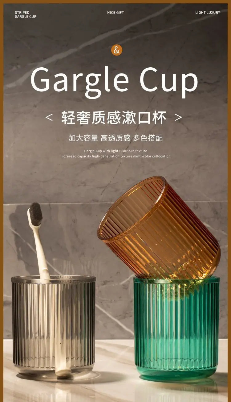 Bathroom Cup Simple Toothbrush Cup Hotel Gargle Cup Home Water Juice Cup Anti-fall Colorful Plastic Cup Bathroom Home Decor Gift
