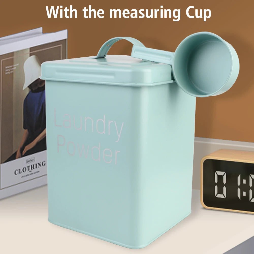 Snack Container Washing Powder Barrel Grain Storage Case 3KG Household Laundry Detergent Storage Box with Measuring Cup