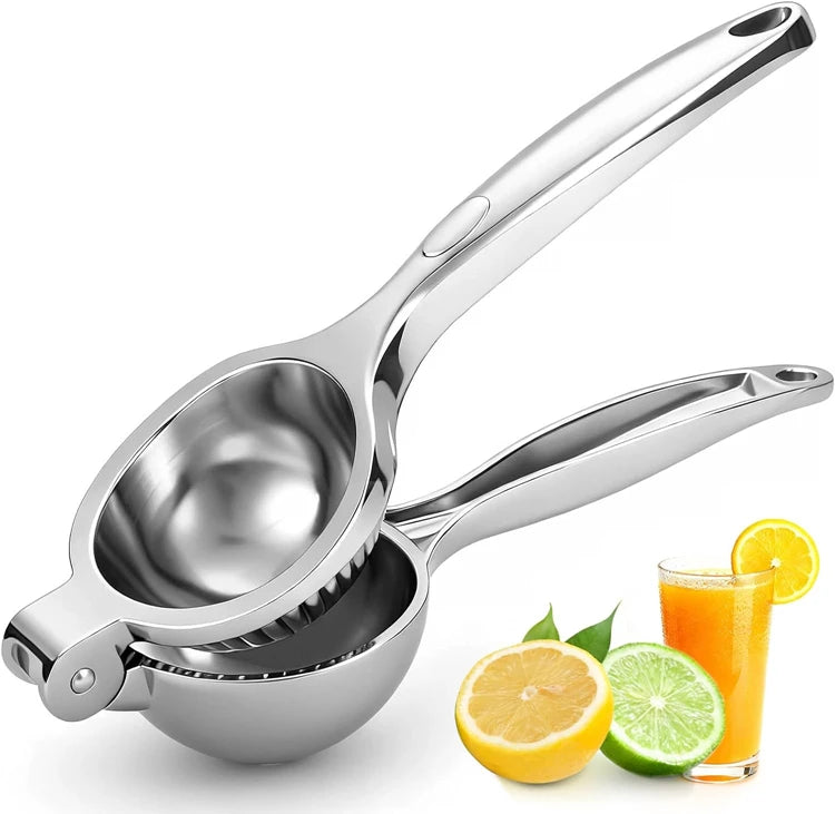 LMETJMA Premium Lemon Squeezer Zinc Alloy Manual Press Juicer Lime Squeezer for Lemon Citrus Orange Fruit JT217