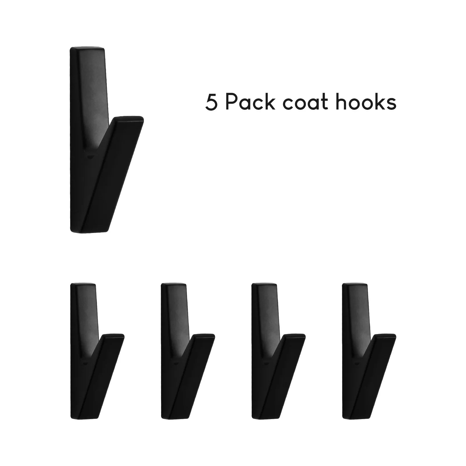 SARIHOSY 1/5PCS Matte Wall Hooks Bathroom Accessories Coat Hooks Towel Hook Creative for Key Hat Bag Home Decorative Hook