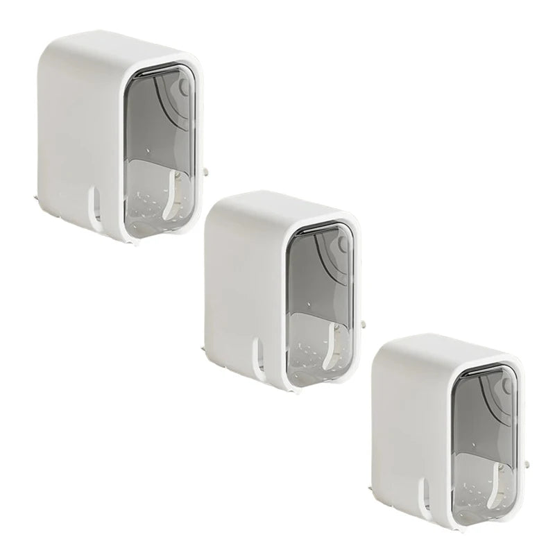 2/3/4PCS Toothbrush Holder Wall-mounted Punch-free Toothbrush Rack Dustproof Bathroom Electric  Toothbrush Organizer
