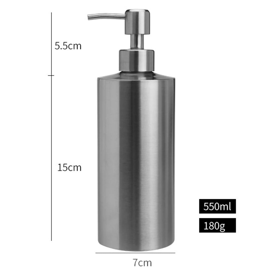 Stainless Steel Hand Wash Dispenser Portable Anti-rust Replacement Refillable Washable Reusable Stylish Home Bathroom Bottle