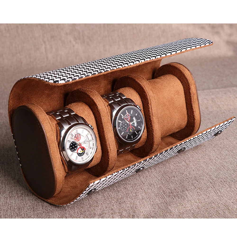 Watch Roll Travel Case-1/2/3 Slot Watch Storage and Organizer-Secure Storage with Innovative Removable Pillows & Solid Dividers